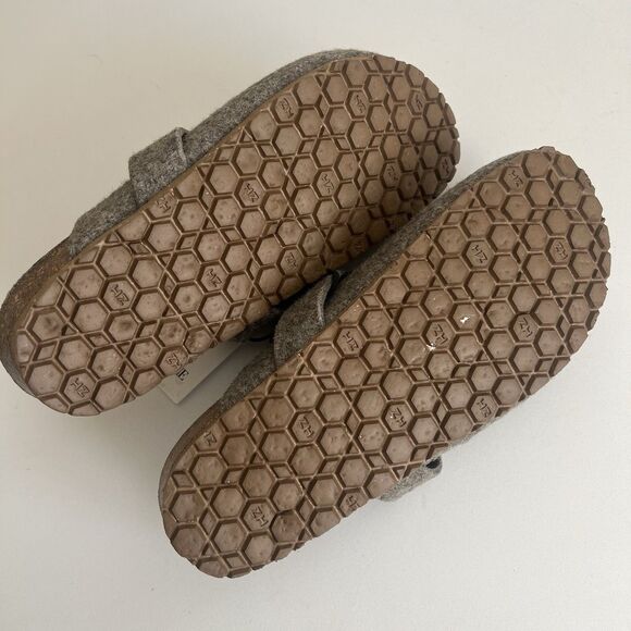 Zara Home Women’s Felt Clogs With Strap Gray Size 10 1202/500 Cork Sole - Picture 8 of 11